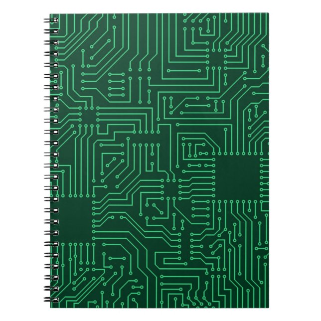 Caderno Espiral O conselho de circuito do computador (Frente)