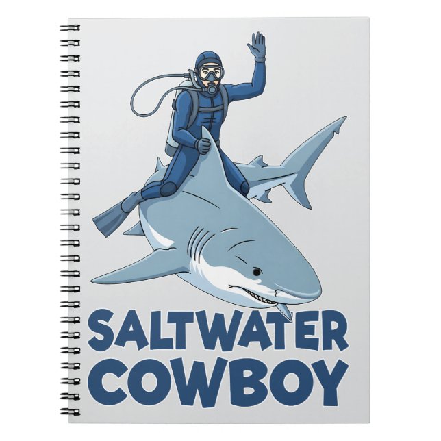 Caderno Espiral O Cowboy de Água Salgada (Frente)