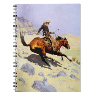Caderno Espiral O Cowboy por Remington, Militar da Cavalaria Vinta