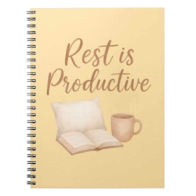 Caderno Espiral O descanso é produtivo  (Frente)