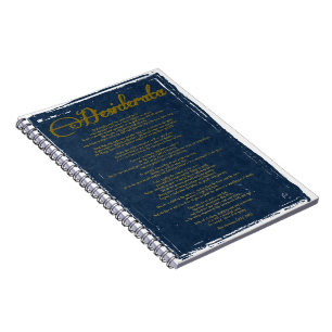 Caderno Espiral O Desiderata "Coisas Desejadas"