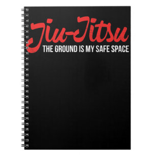 Caderno Espiral O design de Jiu Jitsu a terra é meu espaço segur