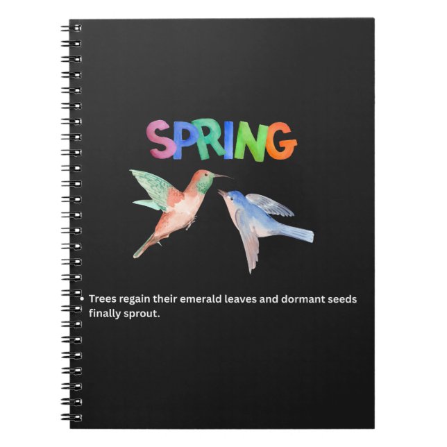 Caderno Espiral O Despertar: Uma Homenagem Visual à Primavera (Frente)