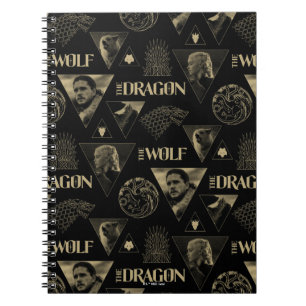 Caderno Espiral O Dragão e o Wolf Daenerys e Jon Pattern