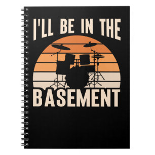 Caderno Espiral O Drummer Do Tambor Estará No Baterista Engraçado