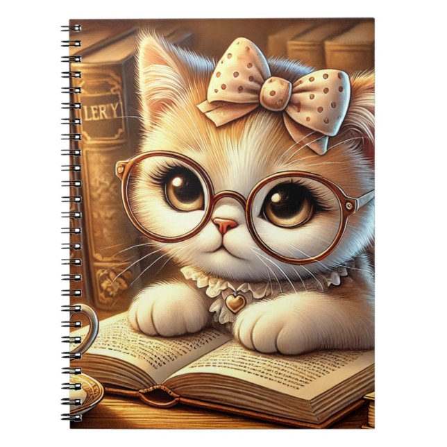 Caderno Espiral "O Encanto Felino: Guardiões de Mistérios e Carinh (Frente)