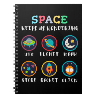 Caderno Espiral O espaço nos deixa curiosos