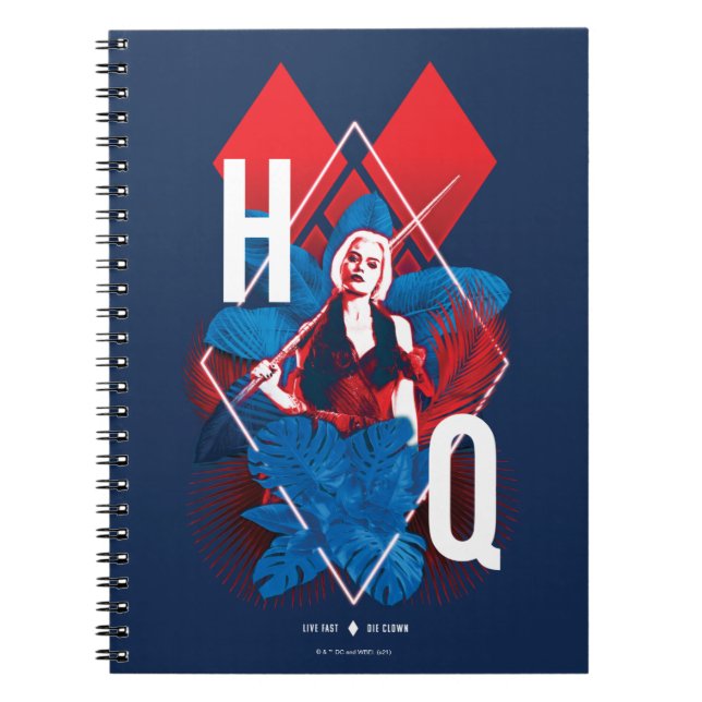 Caderno Espiral O Esquadrão Suicida | Harley Quinn Fern e Diamante (Frente)