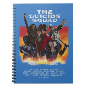 Caderno Espiral O Esquadrão Suicida   Poster de filme com estilo 