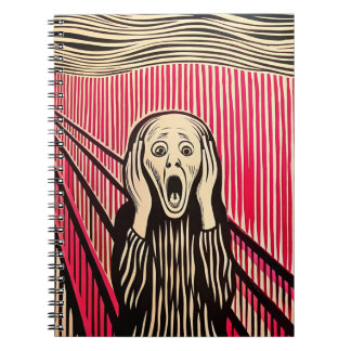 Caderno Espiral O estilo de ilusão óptica do BAUHAUS MUNCH do Grit