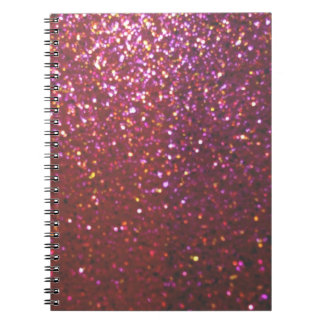 Caderno Espiral O falso do rosa quente Sparkles & brilho - Glam &