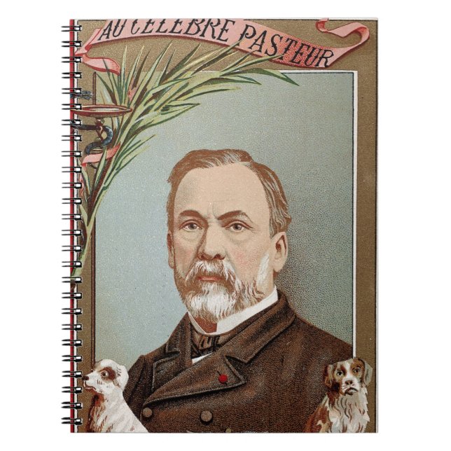 Caderno Espiral O famoso Retrato Louis Pasteur Histórico (Frente)