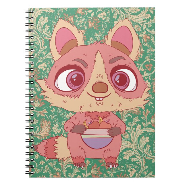 Caderno Espiral O Feliz Raccoon (Frente)