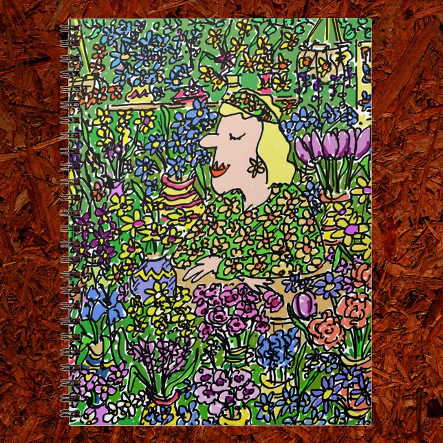 Caderno Espiral O Florista Camuflado. Ilustração em um (Criador carregado)
