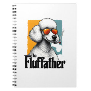 Caderno Espiral O Fluffather Poodle Vintage Engraçado Cão Máfia Ve