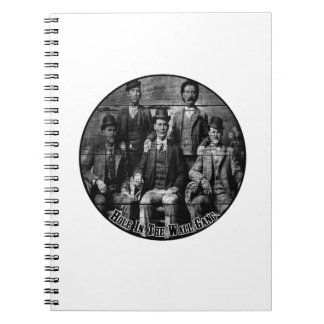 Caderno Espiral O furo no grupo da parede