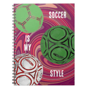Caderno Espiral O Futebol É O Meu Estilo Espiral Colorida Do Diári
