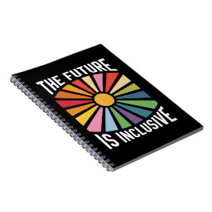 Caderno Espiral O Futuro é Inclusivo Arco-Íris Orgulho Direitos Tr