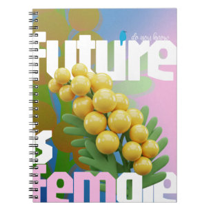 Caderno Espiral O Futuro É Notebook Feminino Empoderamento de Mi