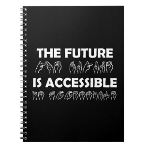 Caderno Espiral O futuro é um idioma de sinal ASL acessível