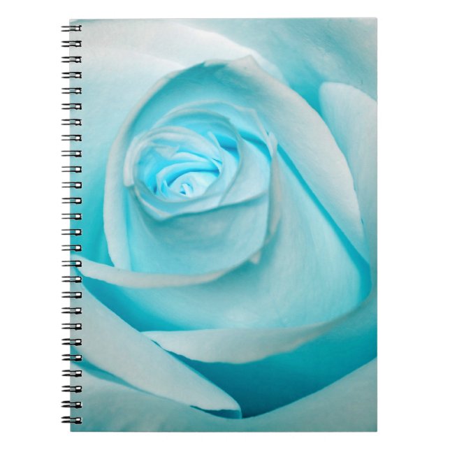 Caderno Espiral O gelo de turquesa aumentou (Frente)