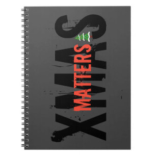 Caderno Espiral O Grunge XMAS IMPORTA A árvore de Natal que chama