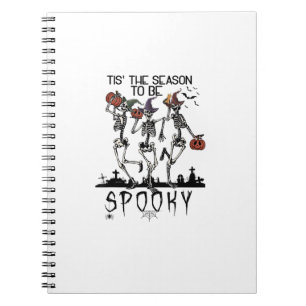 Caderno Espiral O Halloween É a Temporada para Esqueleto de Dança