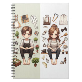 Caderno Espiral O homem, a mulher ver.1 Foto Espiral Notebook