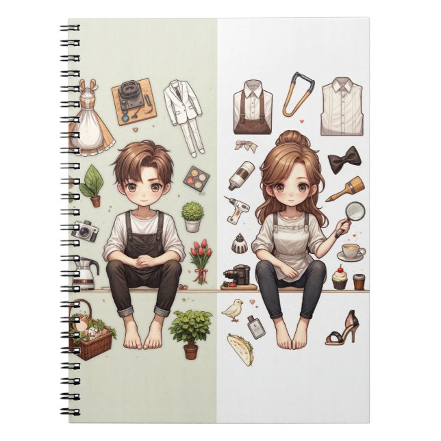 Caderno Espiral O homem, a mulher ver.1 Foto Espiral Notebook (Frente)