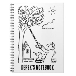 Caderno Espiral O Homem-Lupa está ajudando a obter uma bola de uma