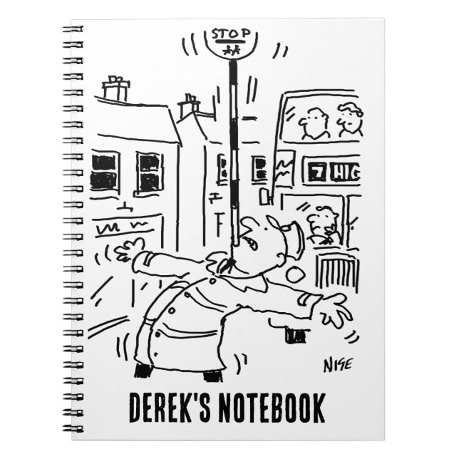 Caderno Espiral O Homem-Lupa está se exibindo (Frente)