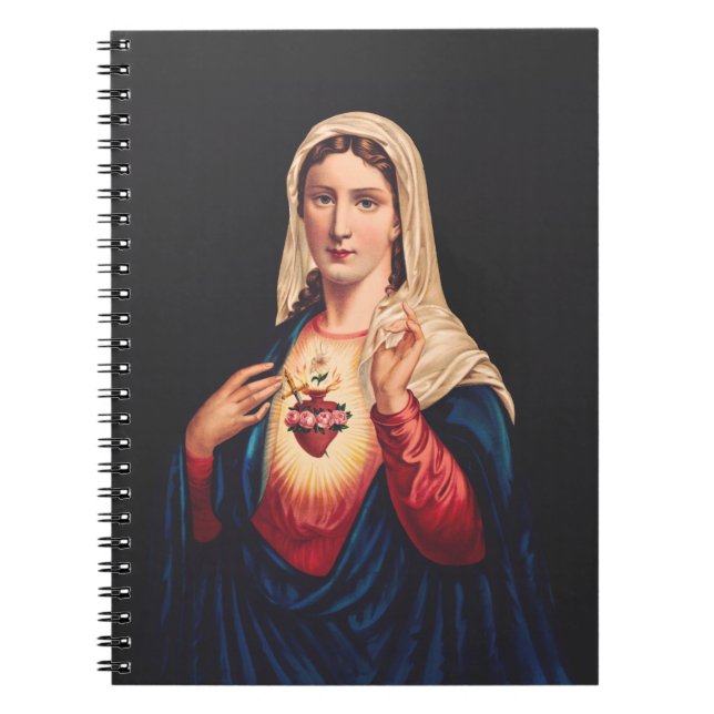 Caderno Espiral O Imaculado Coração de Maria (Frente)