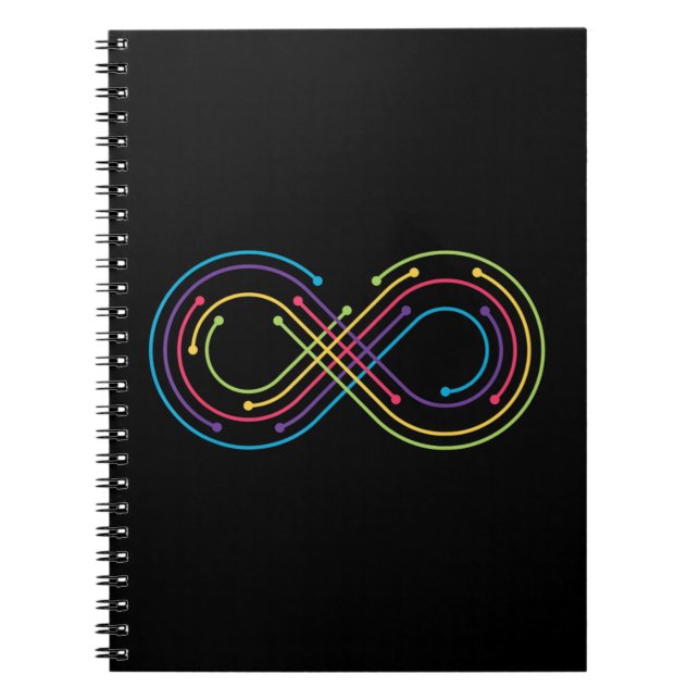 Caderno Espiral O infinito arco-íris pode simbolizar qualquer cois (Frente)
