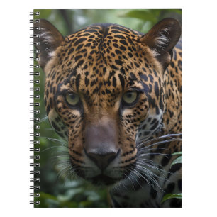 Caderno Espiral O Jaguar Spotted Está A Estalar Na Floresta.