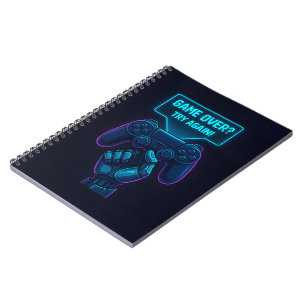 Caderno Espiral O Jogo Acabou? Tente De Novo! Espiral Futuralista 