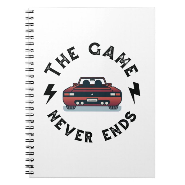 Caderno Espiral O jogo nunca acaba (Frente)