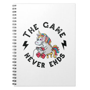 Caderno Espiral O Jogo nunca acaba para Unicórnios