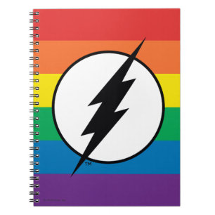 Caderno Espiral O logotipo Flash Rainbow