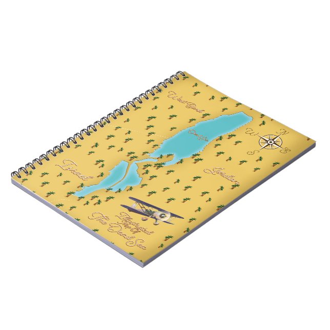 Caderno Espiral O mapa antigo do Mar Morto (Left Side)
