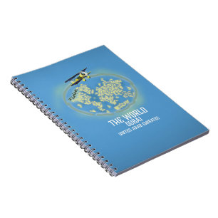 Caderno Espiral O mapa do Mundo Dubai Emirados Árabes Unidos