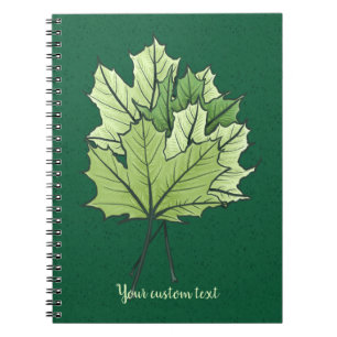Caderno Espiral O Mapeamento Verde Deixa No Texto Personalizado Do