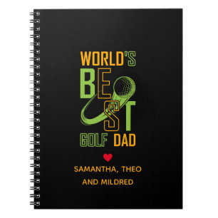 Caderno Espiral O melhor Pai de golfe do mundo Ofertas de Pai