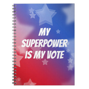 Caderno Espiral O meu superpoder é o meu voto