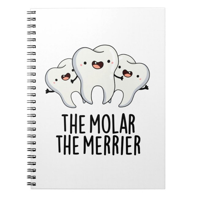 Caderno Espiral O Molar Mais Alegre Piada Divertida de Dente  (Frente)