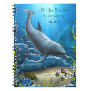 Caderno Espiral O mundo do notebook golfinho
