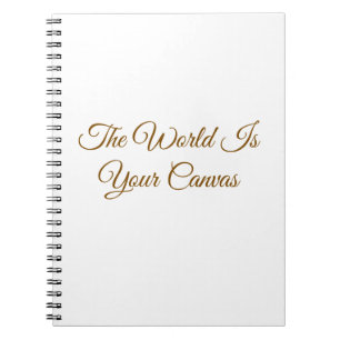 Caderno Espiral "O Mundo É Sua Tela" Minimalista