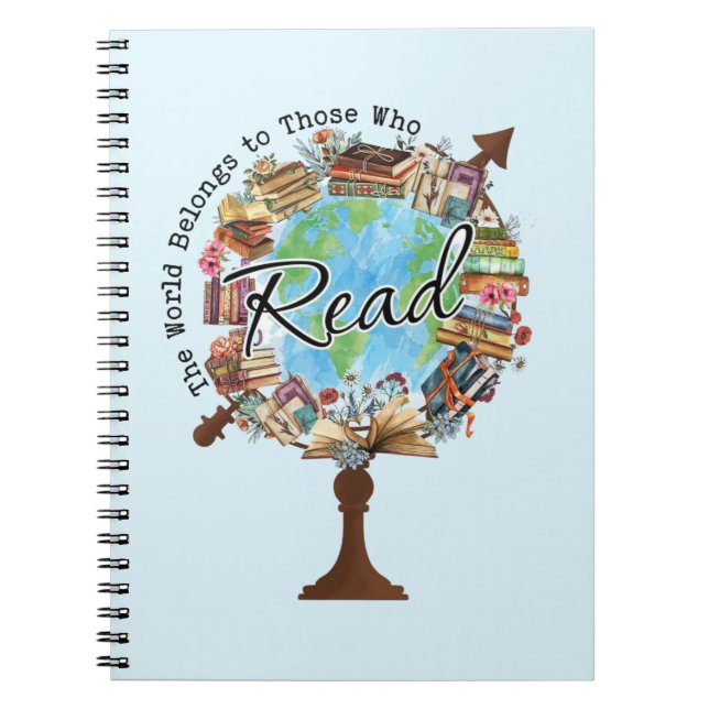 Caderno Espiral O mundo pertence àqueles que leem (Frente)