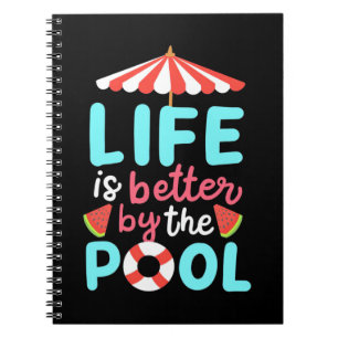 Caderno Espiral O Nadador De Vida É Melhor Pela Piscina