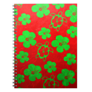 Caderno Espiral O Natal colore Honu havaiano