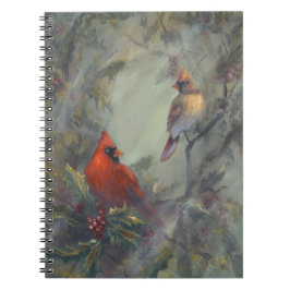 Caderno Espiral "O Natal Está Chegando" Cardinals